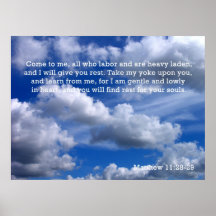 Matthew 11:28  -29 poster