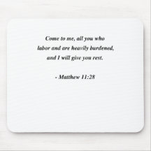 MATTHEW 11:28 MOUSEPADS