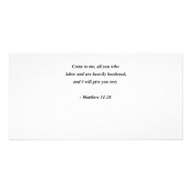 MATTHEW 11:28 PHOTO CARD