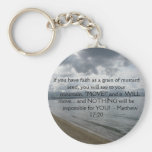 Matthew 17:20 - Motivational Inspirational Quote Keychains