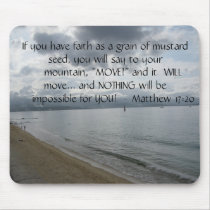 Matthew 17:20 - Motivational Inspirational Quote Mouse Mats
