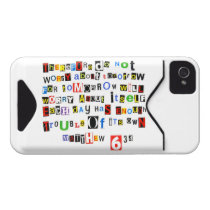 Matthew 6:34 Ransom Note Style Id Iphone 4 Covers
