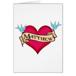 Matthew - Custom Heart Tattoo Gifts Card