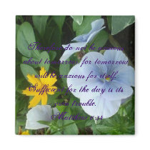 Matthew Inspirational FLOWERS Scripture ANXIOUS Refrigerator Magnets