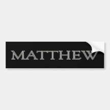 Matthew Personalized Name Bumper Sticker