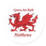 Matthews Welsh Dragon Stickers