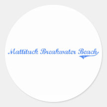 Mattituck Breakwater Beach New York Classic Design Stickers