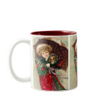 Maud Humphrey's Winter Girl with dog Mugs
