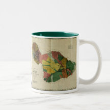 Maui, 1885, Vintage Hawaii Map Coffee Mug