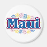 Maui flowers refrigerator magnet