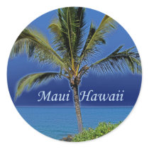 Maui Hawaii Round Sticker