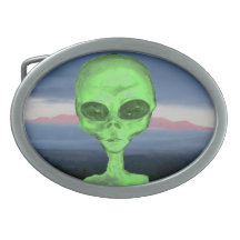Mauna Kea Alien Oval Belt Buckle