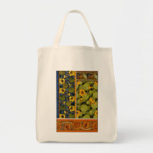 Maurice Pillard ( dit Verneuil ) Floral Art Nouvea Canvas Bags