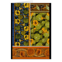 Maurice Pillard ( dit Verneuil ) Floral Art Nouvea Greeting Card