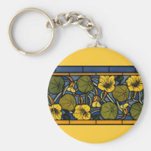 Maurice Pillard ( dit Verneuil ) Floral Art Nouvea Keychains