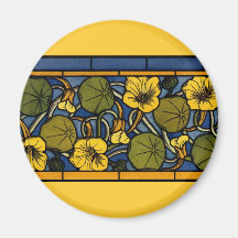 Maurice Pillard ( dit Verneuil ) Floral Art Nouvea Fridge Magnet