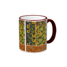 Maurice Pillard ( dit Verneuil ) Floral Art Nouvea Mugs