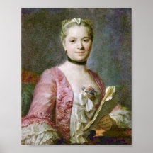 Maurice Quentin de La Tour - Portrait of a Lady Poster