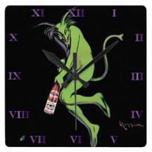 Maurin Quina Green Devil Absinthe Clock - 2