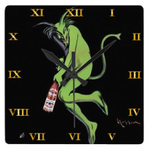 Maurin Quina Green Devil Absinthe Clock - 3