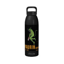 Maurin Quina Green Devil Absinthe Poster Reusable Water Bottles