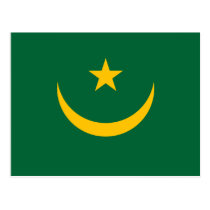Mauritania Flag Postcard postcards