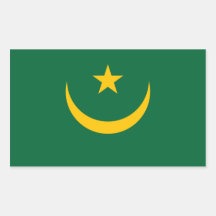Mauritania/Mauritanian Flag Stickers