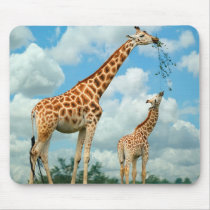 Mauspad Giraffen Mutter und Kind