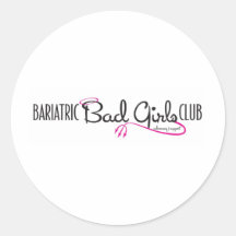 Mauvais logo Schtuff de club de filles de bariatri Autocollant Rond