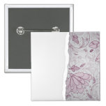 mauve and grey flower line art design pin