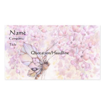 Mauve Blossom & Butterfly Business Card