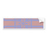 Mauve blue squares bumper stickers