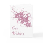 Mauve Bouquet Wedding Invitation Card
