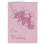 Mauve Bouquet Wedding Invitation Card