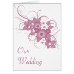 Mauve Bouquet Wedding Invitation Card