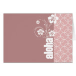Mauve Circles; Aloha Greeting Card