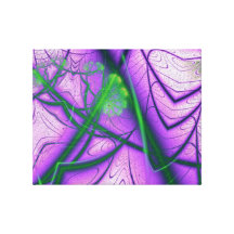 Mauve green fractals canvas print