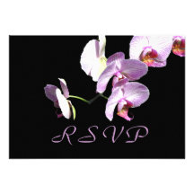 Mauve Orchids RSVP Card Invite