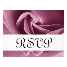 Mauve Pink Rose RSVP Wedding Response Card V009