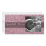 Mauve Swirl Girl Announcement Photo Card