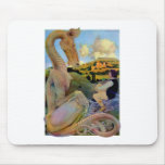 Maxfield Parrish's Conversation with a Dragon