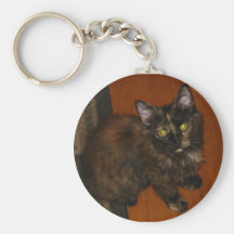 Maxie cat round keychain