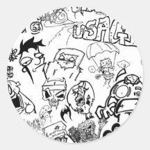 maximumusagi round stickers