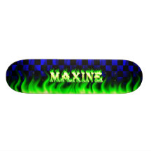 Maxine green fire Skatersollie skateboard