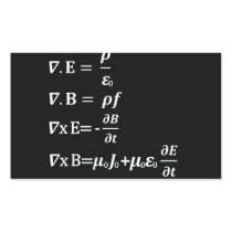 maxwell physics equation rectangular stickers