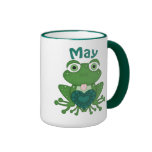 May Birthstone Frog coffee mug