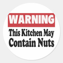 May Contain Nuts Stickers