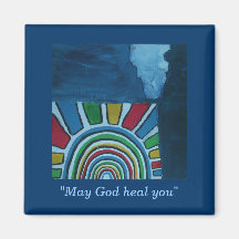 MAY GOD HEAL YOU REFRIGERATOR MAGNET