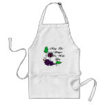 May The Grape Be With You black text Aprons