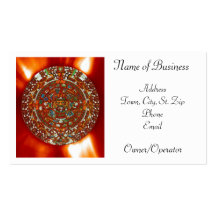 maya aztec calendar personal business card